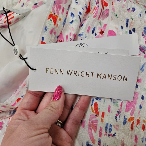 NWT Fenn Wright Manson Sz 2 Floral Satin Fairycore Whimsical Coquette Midi Skirt - Picture 4 of 10